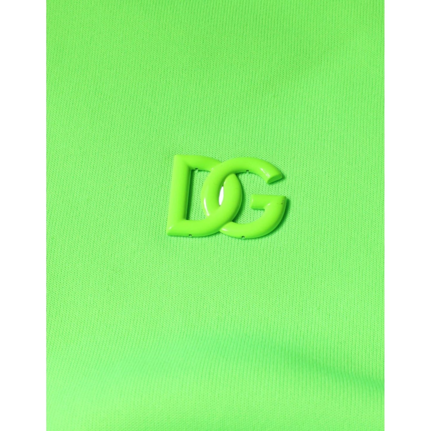 Dolce & Gabbana Green Logo Hooded Pullover Sweatshirt Sweater TSH87005-46