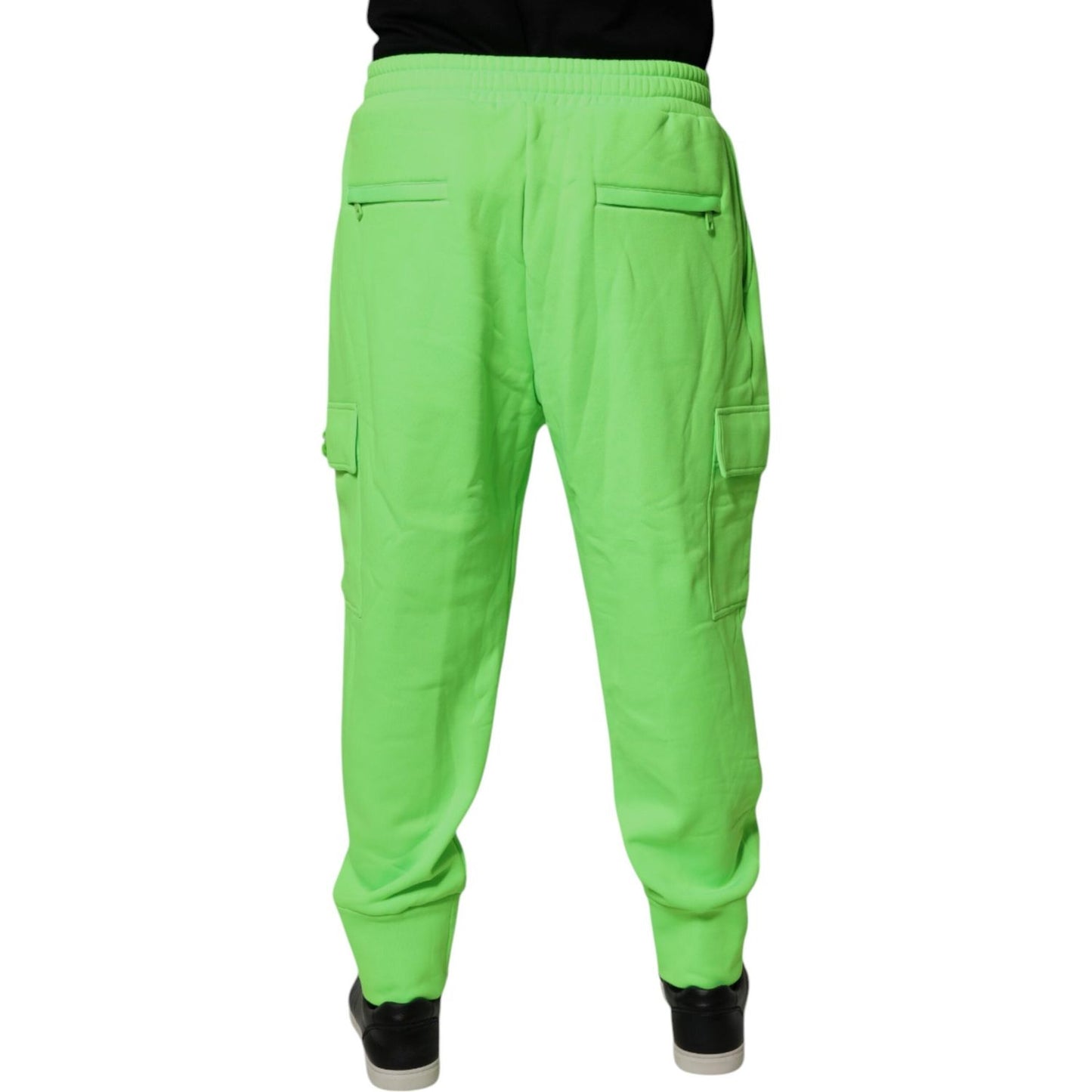 Dolce & Gabbana Neon Green Cargo Jogger Men Sweatpants Pants PAN75201-52