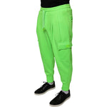 Dolce & Gabbana Neon Green Polyester Cargo Jogger Sweatpants Pants PAN75598-44