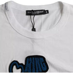 Dolce & Gabbana White King Of Love Round Neck Short Sleeves T-shirt TSH86383-44