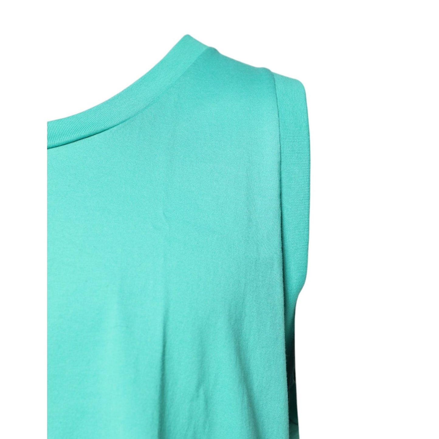 Dolce & Gabbana Green Sleeveless Logo Round Neck T-shirt