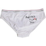 Dsquared² White Cotton Stretch Women Mid Waist Panty Underwear BIK1674-3