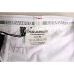 Dsquared² White Cotton Stretch Women Mid Waist Panty Underwear BIK1674-3