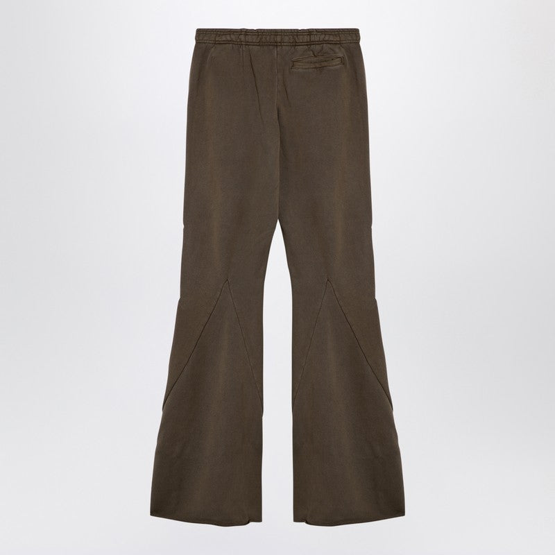 Entire Studios Organic cotton military green flared trousers