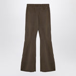 Entire Studios Organic cotton military green flared trousers