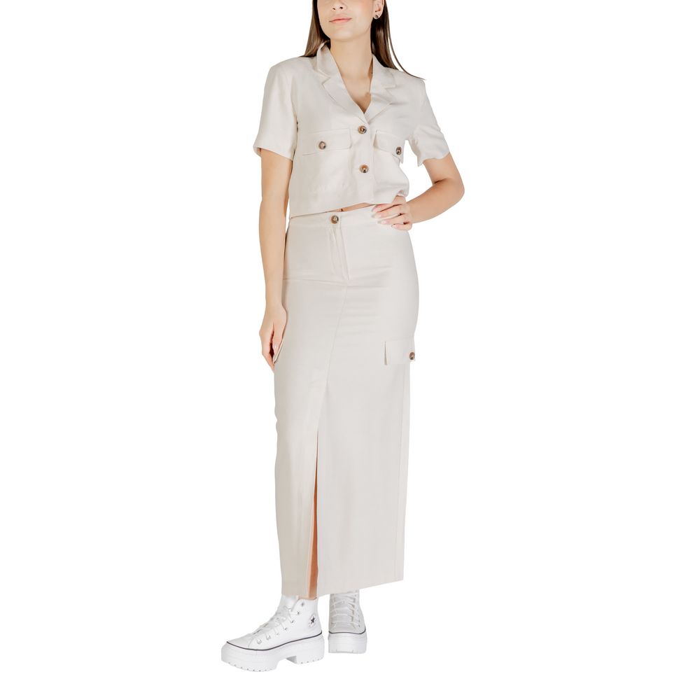 Jacqueline De Yong Bicolor Viscose Long Skirt Jacqueline De Yong