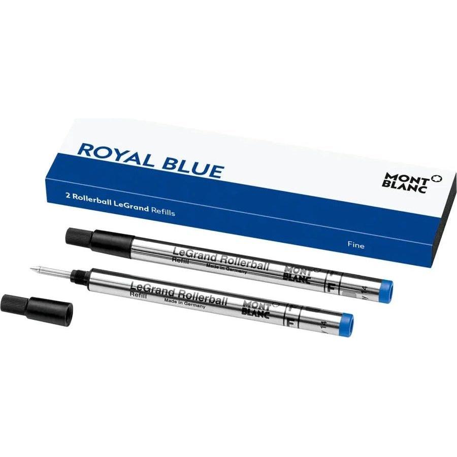 MONTBLANC Mod. ROYAL BLUE - REFILLS ROLLER BALL PEN - FINE - 2 PCS MONTBLANC