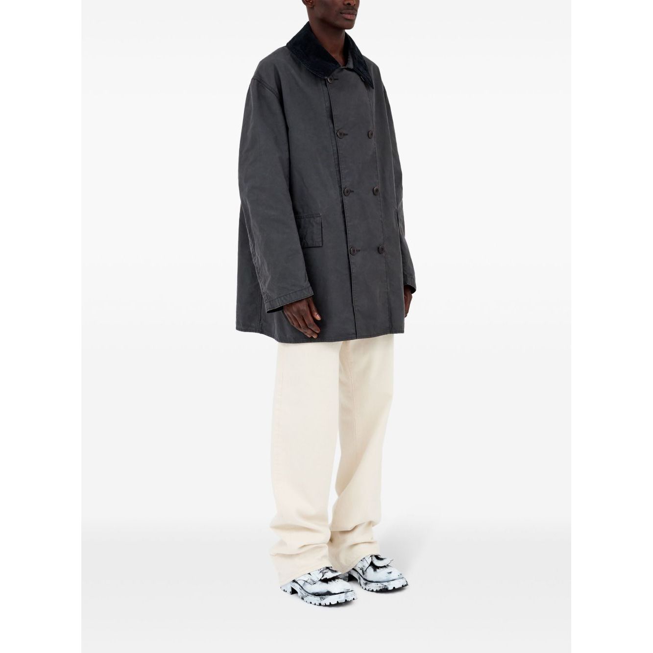 Maison Margiela Double Breasted Cotton Jacket Jackets