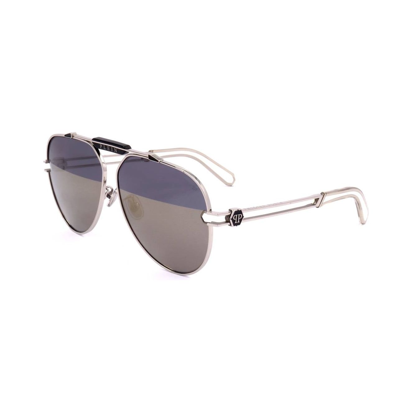 PHILIPP PLEIN SUNGLASSES Mod. SPP048M SHINY PALLADIUM SUNGLASSES & EYEWEAR