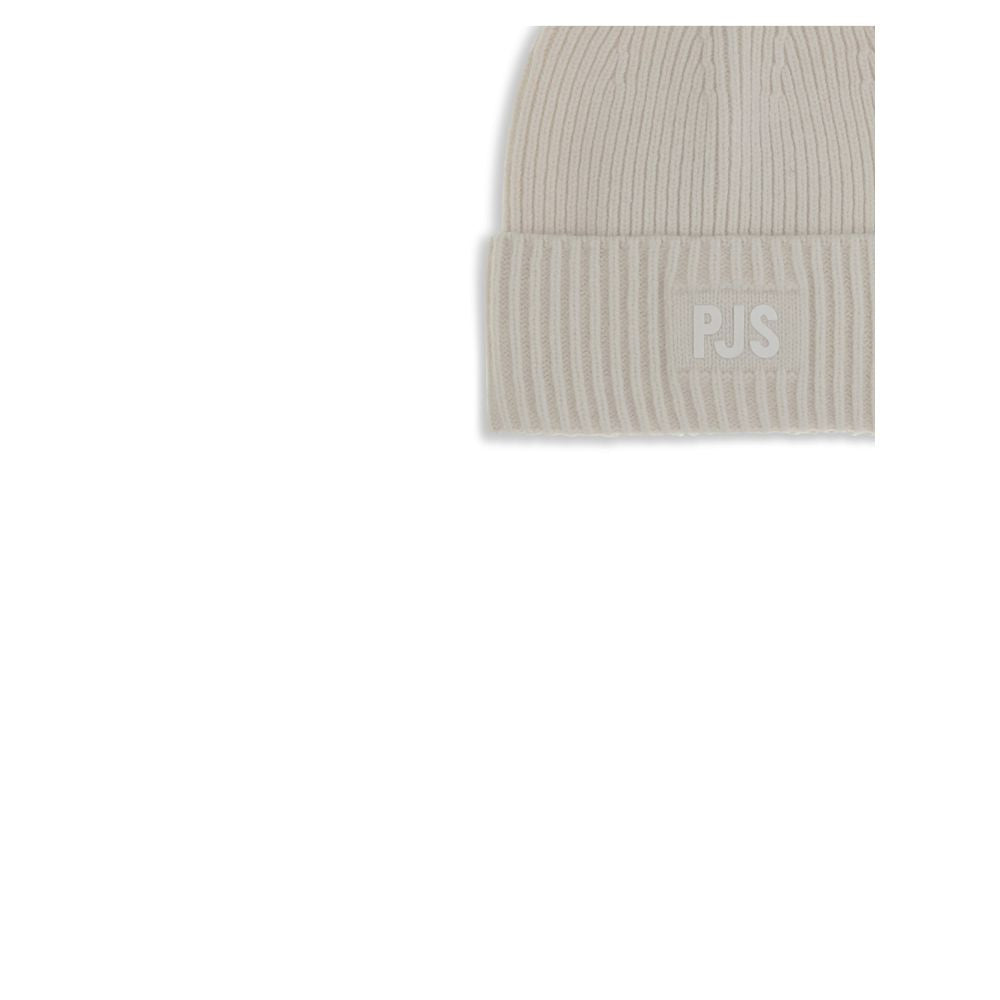 Parajumpers Ribbed Beanie Hat with PJS patch, wool and nylon blend, cozy winter accessory AW25