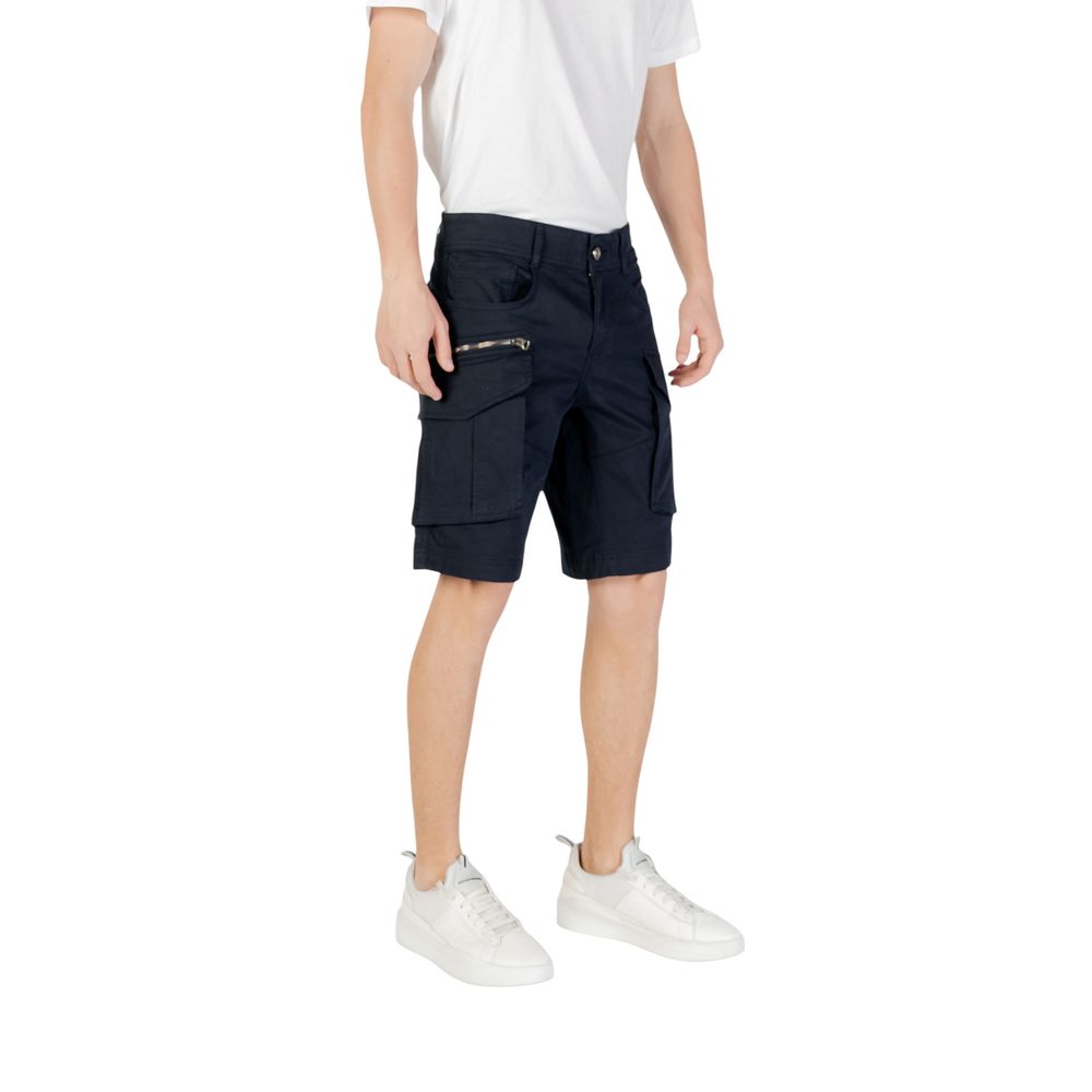 Replay Blue Cotton Bermuda Shorts Replay