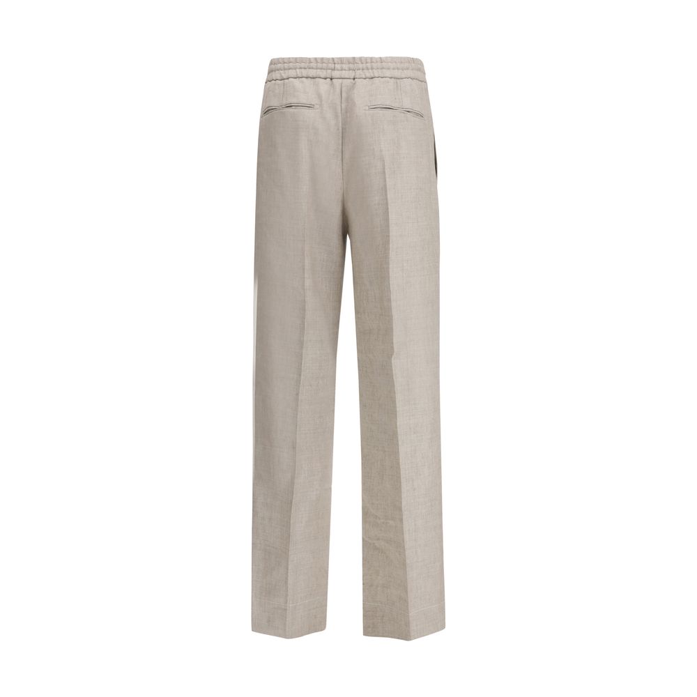Brioni Gray Linen Casual Pants 1728,72470364320,Brioni,Casual Pants - Pants - Clothing,Clothing,Gray,IT48 | M,Men,New with tags,Pants - Clothing