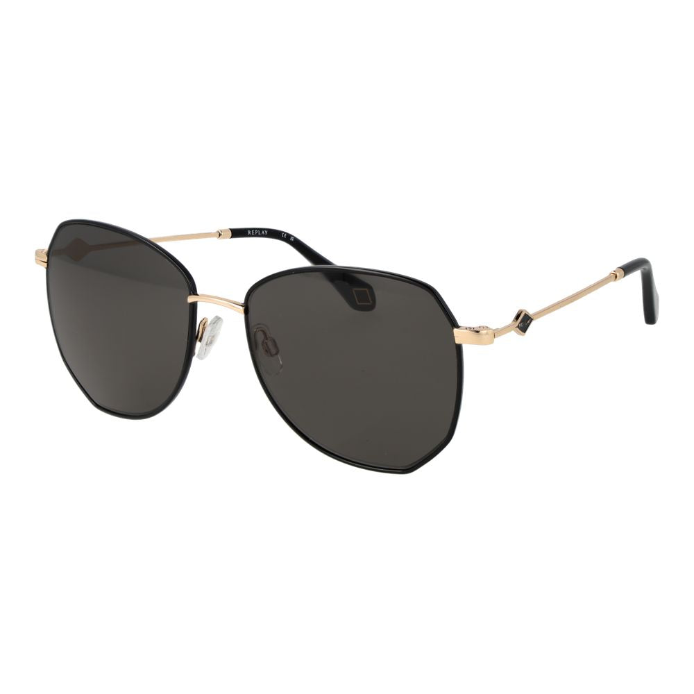 Replay Black Metal Sunglasses 1728,67345776800,Accessories,Black,Glasses and Sunglasses - Accessories,New with tags,Replay,Sunglasses - Glasses and Sunglasses - Accessories,Women