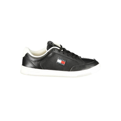 Tommy Hilfiger Black Polyurethane Men Sneaker 1728,67403481248,Athletic - Sneakers - Shoes,Black,EU40/US7,EU41/US8,EU42/US9,EU43/US10,EU44/US11,EU45/US12,EU46,Men,New with tags,Shoes,Sneakers - Shoes,Tommy Hilfiger
