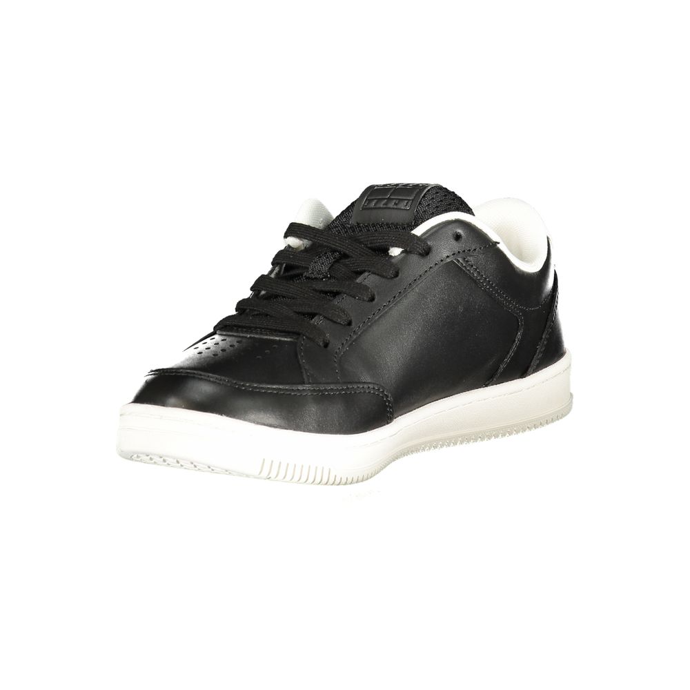 Tommy Hilfiger Black Polyurethane Men Sneaker 1728,67403481248,Athletic - Sneakers - Shoes,Black,EU40/US7,EU41/US8,EU42/US9,EU43/US10,EU44/US11,EU45/US12,EU46,Men,New with tags,Shoes,Sneakers - Shoes,Tommy Hilfiger