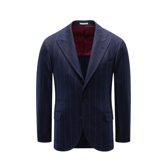 Brunello Cucinelli Blue Virgin Wool Coat