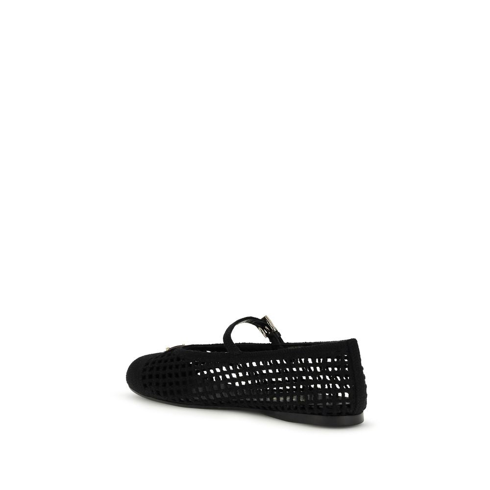 Prada Black Cotton Ballet Flats 1728,72470364320,Ballet Flats - Flats - Shoes,Black,EU36/US6,EU37/US7,EU38/US8,EU39/US9,EU40/US10,EU41/US11,Flats - Shoes,New with tags,Prada,Shoes,Women