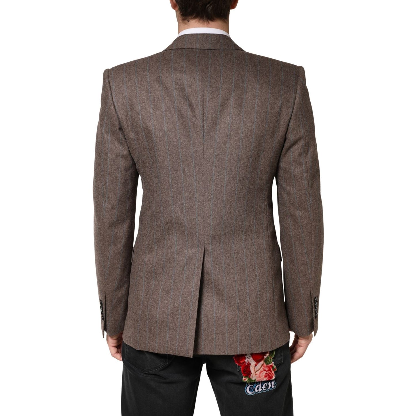 Dolce & Gabbana Brown Stripes Single Breasted Blazer