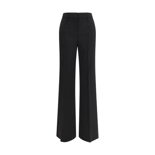 Max Mara Black Wool Flared Pants