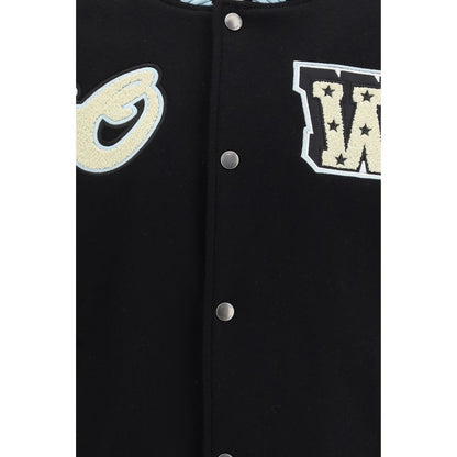 Off-White Black Wool Oves Aries Bomber