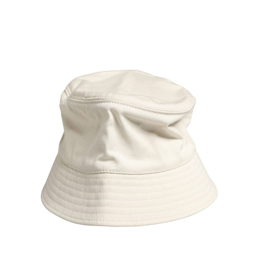 Dolce & Gabbana Men White Cotton Bucket Fisherman Capello Hat