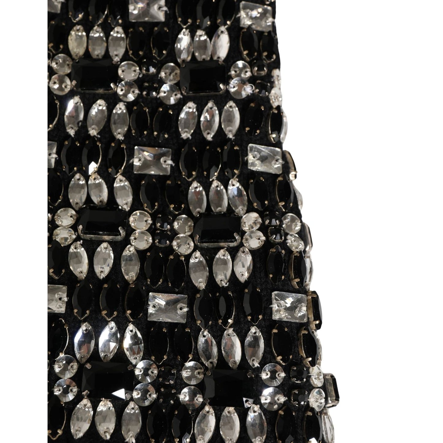 Dolce & Gabbana Black Wool Crystal Embellished Balaclava Hat