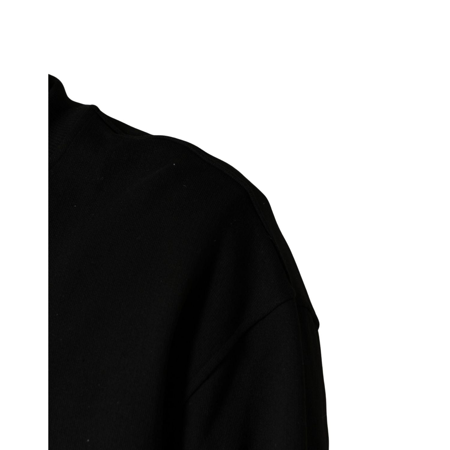 Dolce & Gabbana Black Cotton Crew Neck Sweatshirt  Sweater