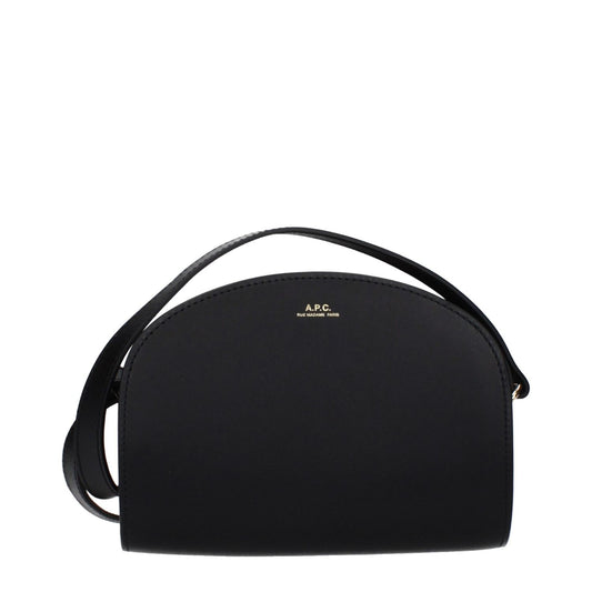 A.P.C. Black Leather Crossbody Bag 1728,75667636384,A.P.C.,Bags,Black,Crossbody Bags - Bags,New with tags,Women
