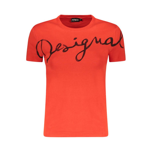 Desigual Rosso Cotton Women T-Shirt
