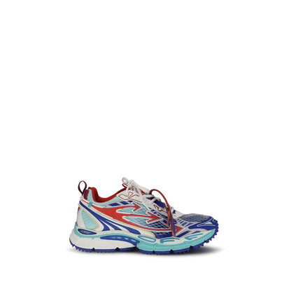 Off-White Multicolor Polyester Athletic Sneakers