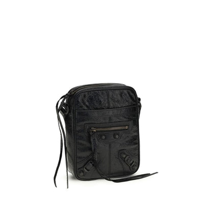 Balenciaga Black Lamb Ovis Aries Aries Shoulder Bag