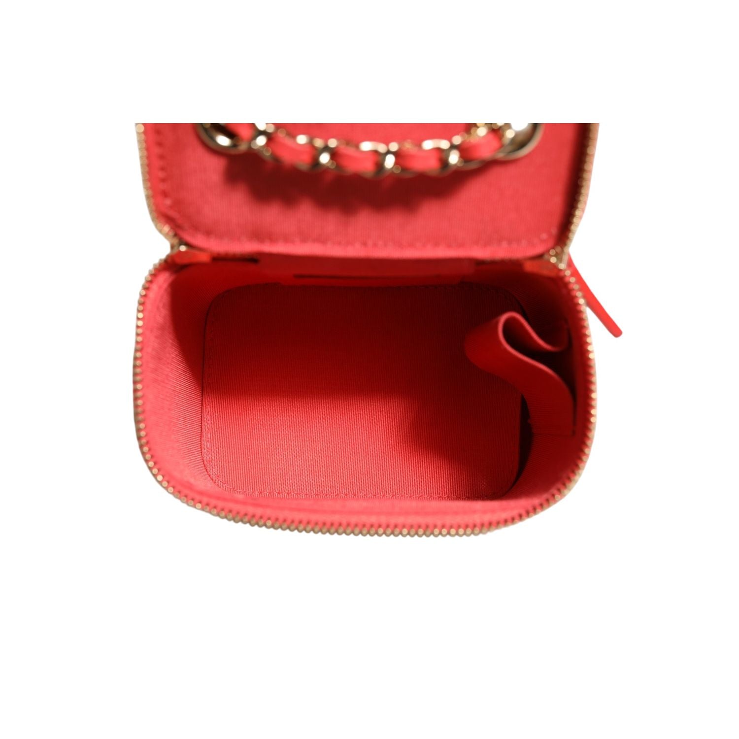 Chanel Raffia Jute Striped Mini Vanity Case