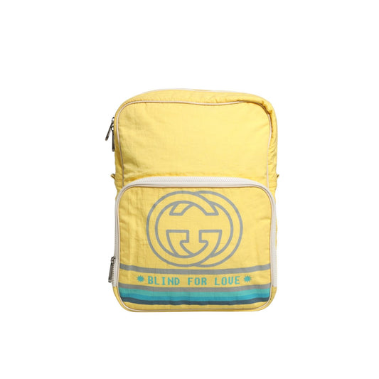 Yellow Nylon Gucci Blind For Love Backpack
