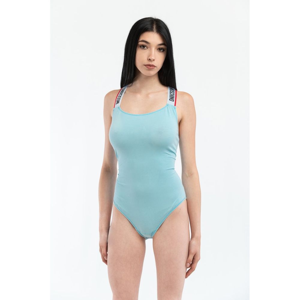 Moschino Blue Cotton Bodysuit