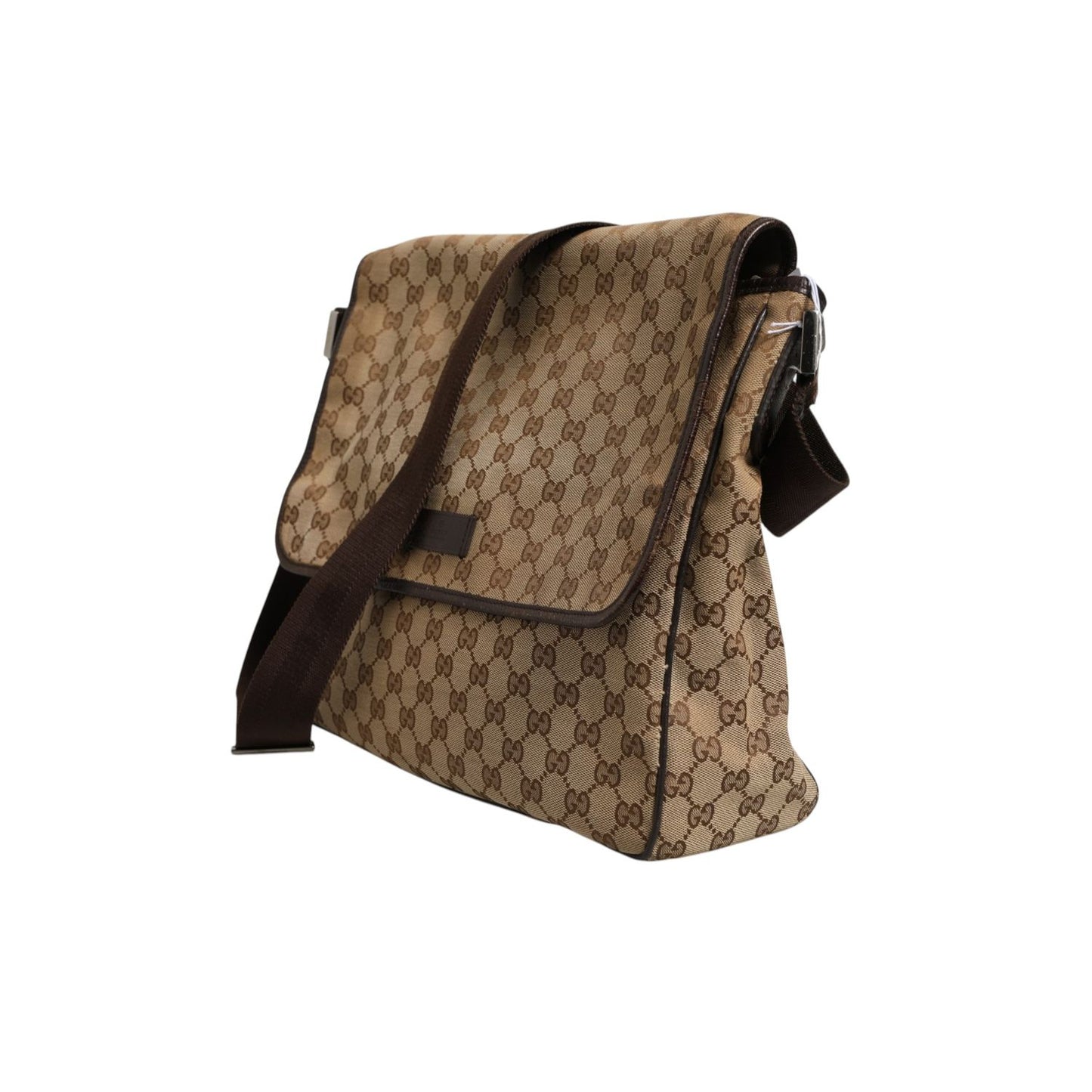 Gucci GG Canvas Flap Messenger Bag