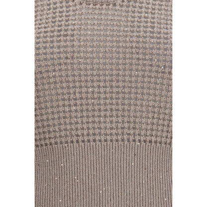 Brunello Cucinelli Beige Cotton Tank Tops