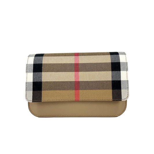 Burberry Small Leather Madison Crossbody Check Bag