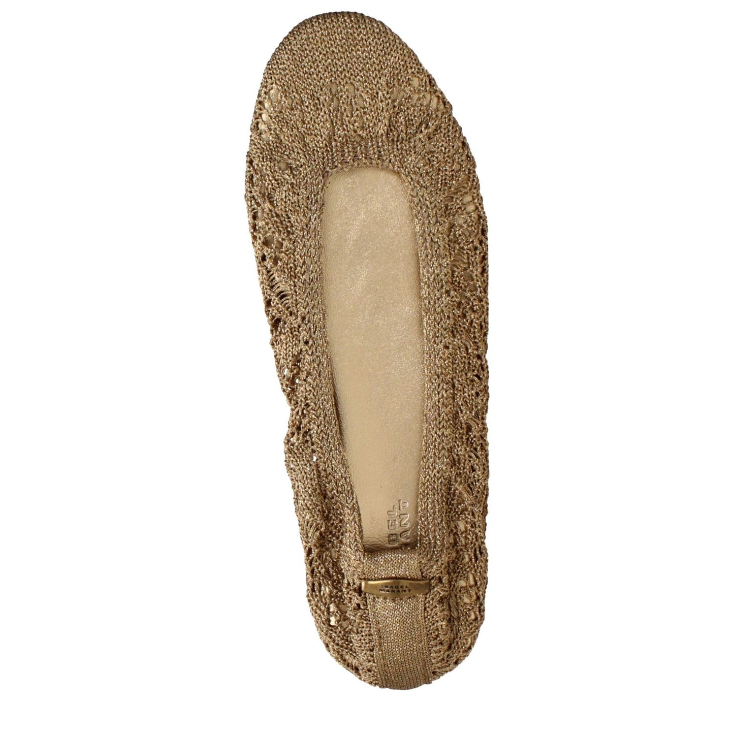 Isabel Marant Gold Fabric Ballet Flats