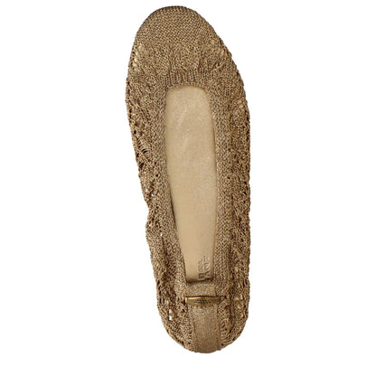Isabel Marant Gold Fabric Ballet Flats