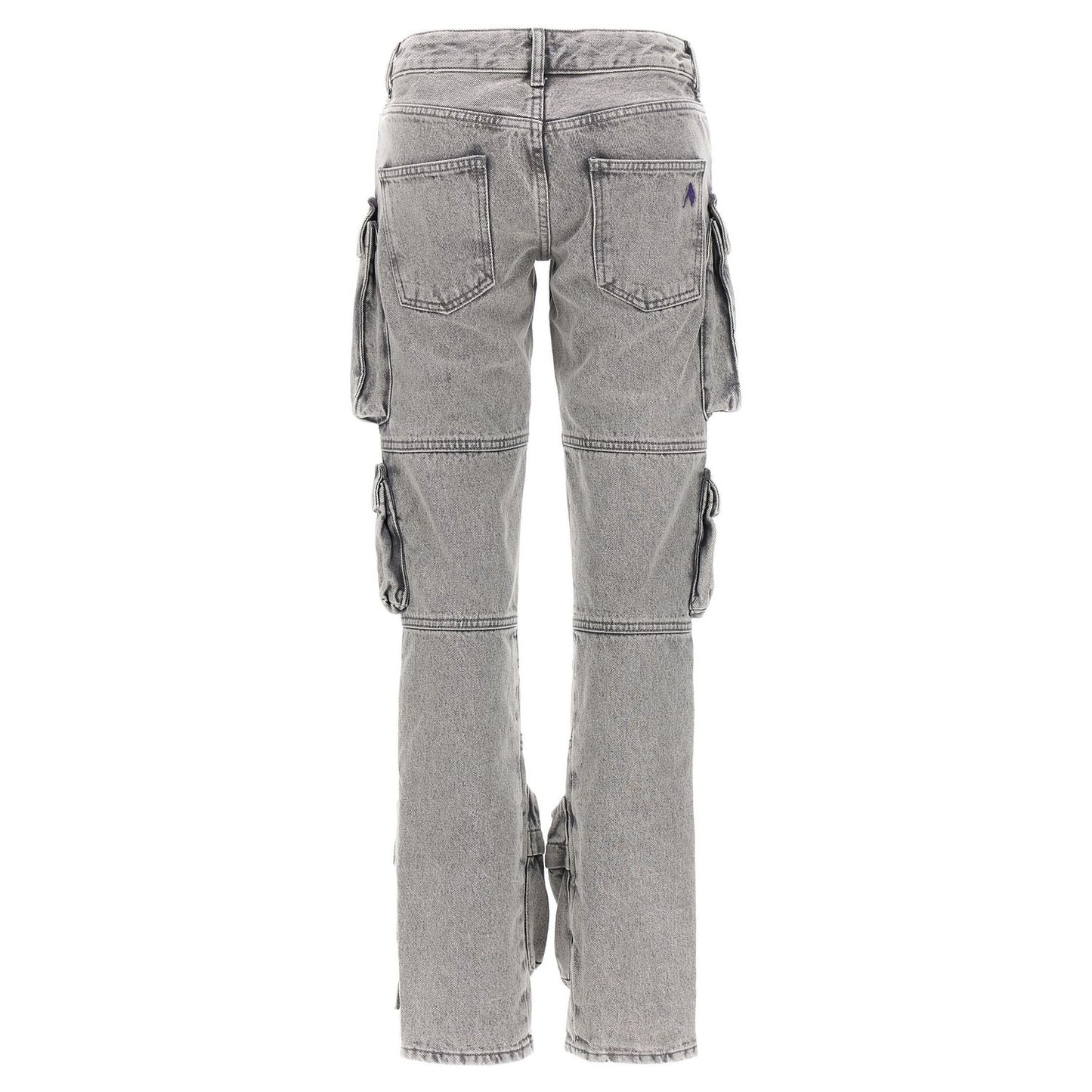 The Attico Gray Cotton Cargo Pants