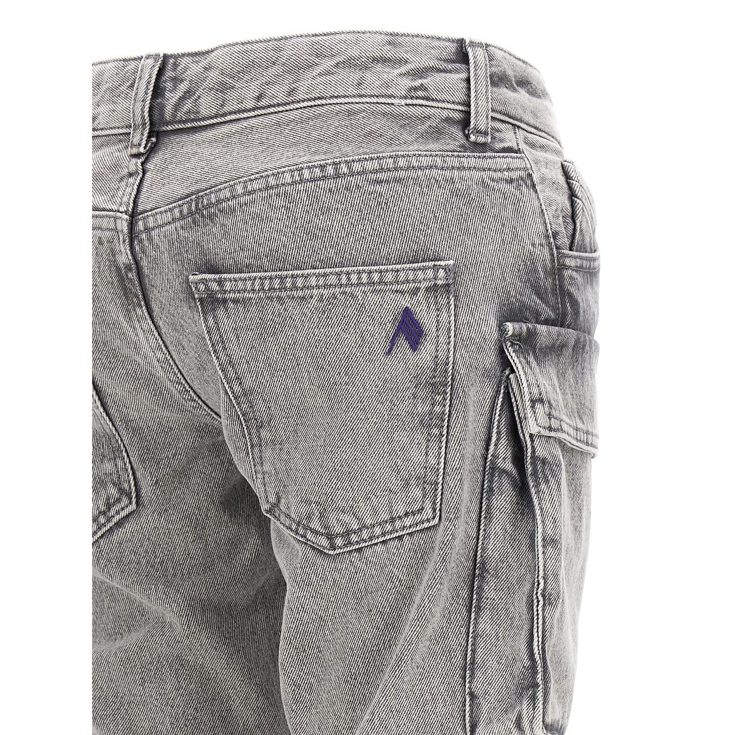The Attico Gray Cotton Cargo Pants