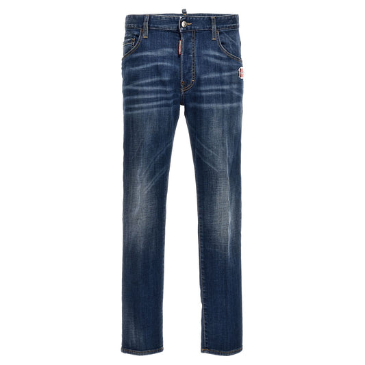 Dsquared² Blue Cotton Relaxed Fit Jeans