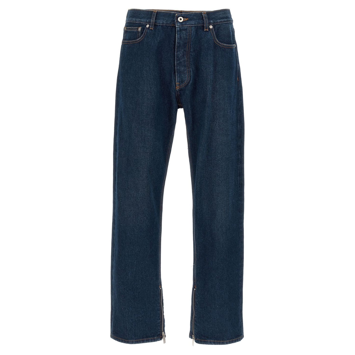 Off-White Blue Cotton Jeans Denim