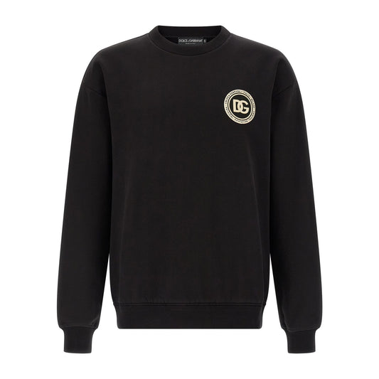 Dolce & Gabbana Black Cotton Sweatshirt