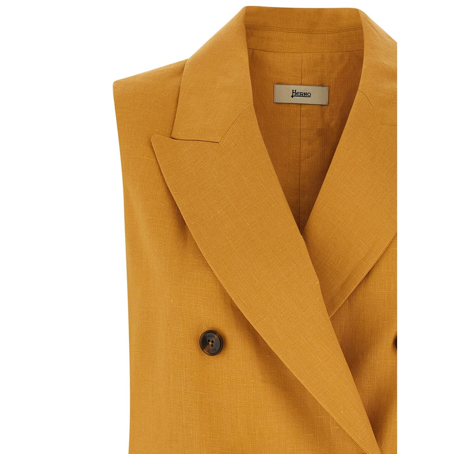 Herno Multicolor Linen Sleeveless Jacket