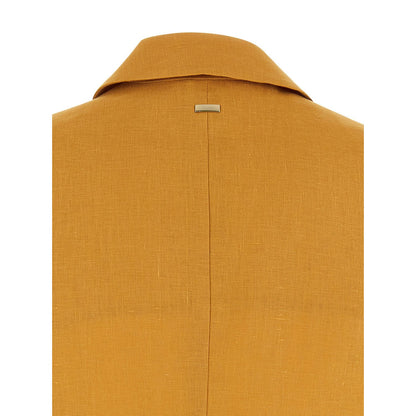 Herno Multicolor Linen Sleeveless Jacket