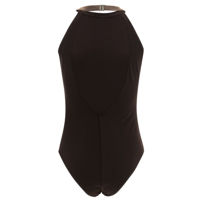 Brunello Cucinelli Brown Polyamide One-Piece Swimsuit