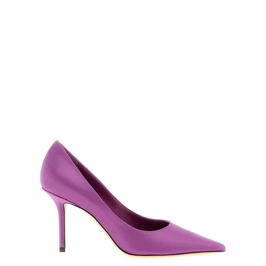 Jimmy Choo Purple Tencel High Heel Pumps