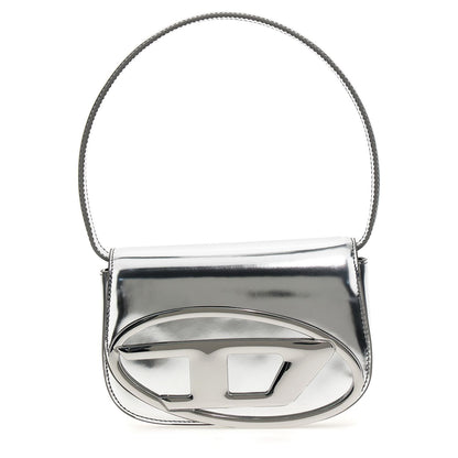 Diesel Silver Cowhide Shoulder Bag