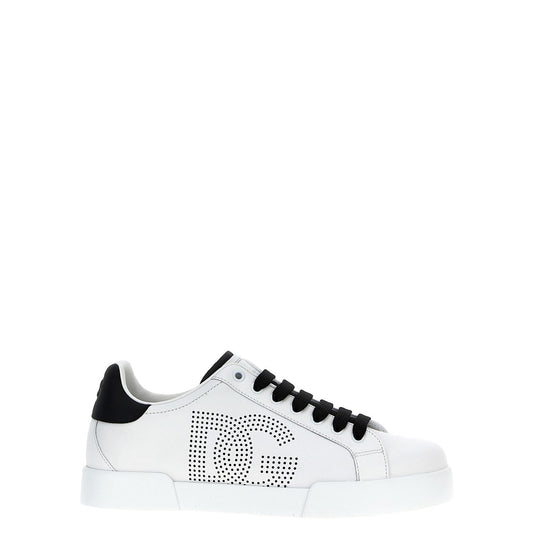 Dolce & Gabbana Bicolor Calfskin Low Top Sneakers